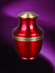  Memorial Urn - Red Enamel 